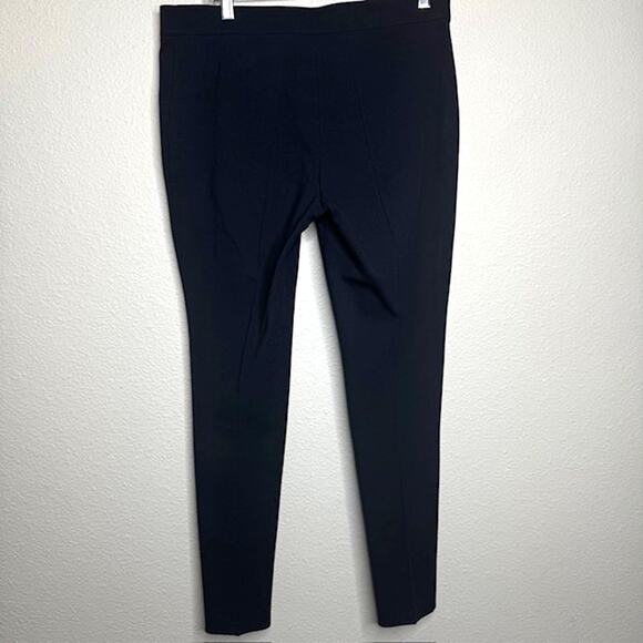 Akris Punto Womens Size 12 Pants Navy Straight Tapered Leg Stretch Viscose - Picture 1 of 12